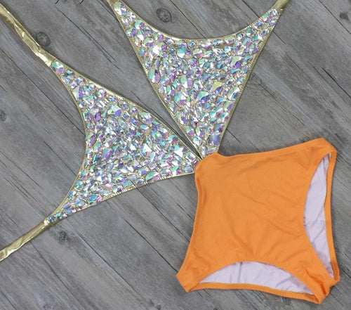 2 much - sexy bling out luxury swimsuit