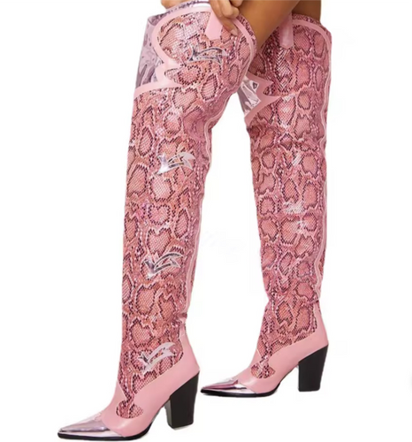 Venom Rose Thigh-High Boots