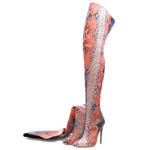 Slytherin Snake Skin Knee-High Boots