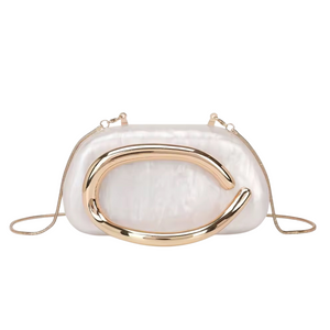 The Luxe Marbled Clutch