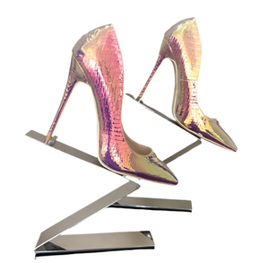 Sneaky - multi color snake print high heel shoes