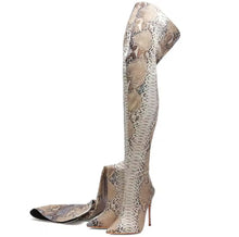 Slytherin Snake Skin Knee-High Boots