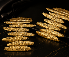L’OR CASCADE Hammered Gold Statement Earrings