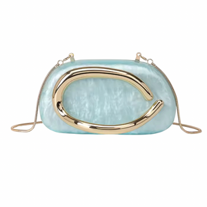 The Luxe Marbled Clutch