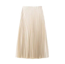 Beige pleated skirt on a white background

The Lumière Plissé Skirt is a high-waisted luxury pleated midi skirt designed with fluid movement and timeless elegance. Available in rich Espresso and refined Crème for elevated day-to-night styling.