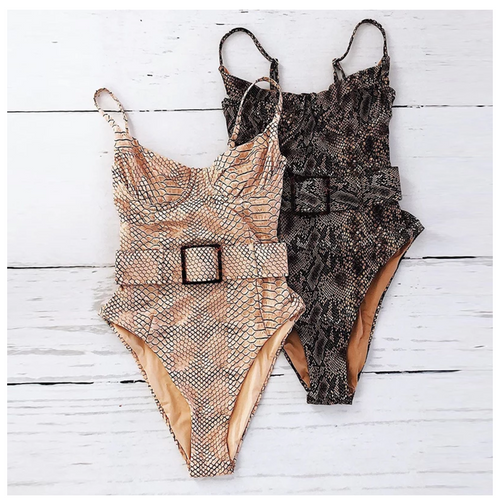 Adrienne - 1 piece belt swimsuit