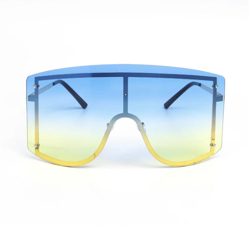 Rise & Shine - Blue oversize sunglasses