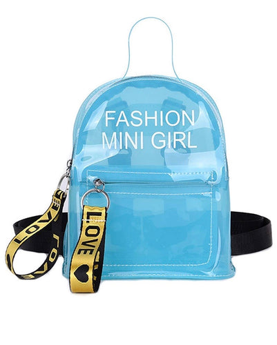 Mini-blue mini clear fashionable bag