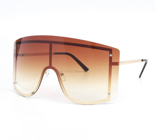 Rise & shine - Brown oversize sunglasses