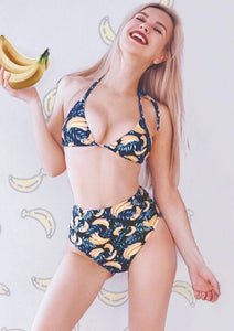 Banana- 2 piece banana print swimsuit
