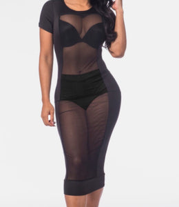 Come see me- black see through dress