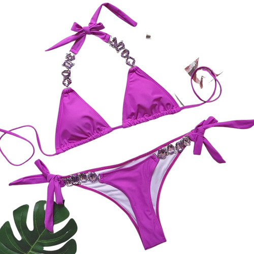Purple Diamond bikini swimsuit