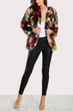 Glamorous- Colorful faux fur coat