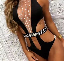 Extra- bling out sexy one piece bodysuit swimsuit