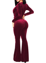Phase - sexy burgundy velvet wide Leg jumpsuit