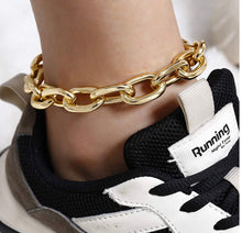 Jay-Yellow Gold Chunky Cuban Link Anklet