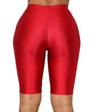 Red biker shorts