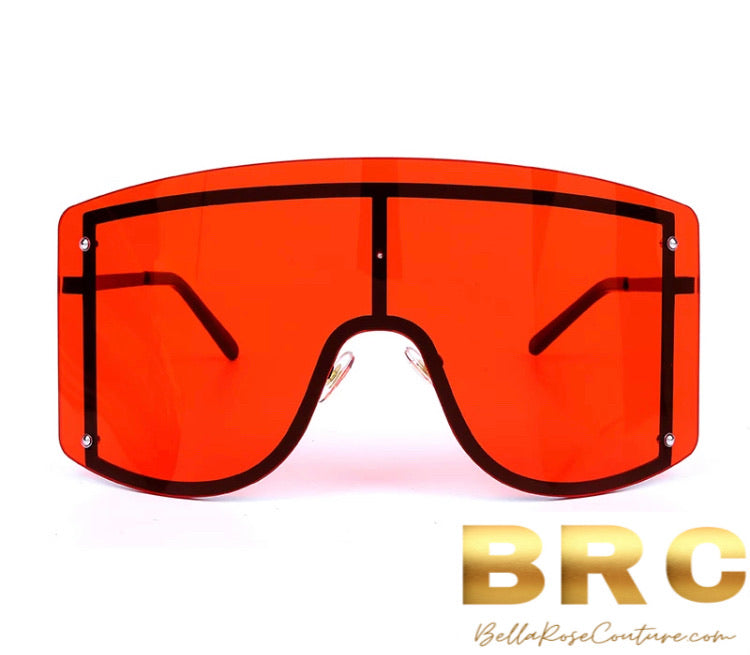 Rise & Shine - red oversize sunglasses