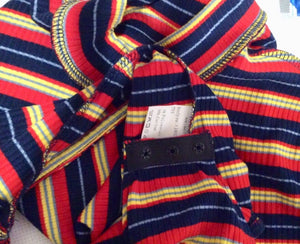Rainbow striped- open back bodysuit