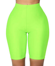 Lime green biker shorts