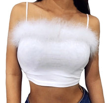 Fluffy - sexy fur crop top