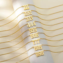Angel number necklace - 111,222,333,444,555,777,888,999