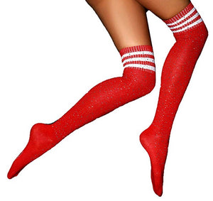 Bling 4 me - red bling knee high socks