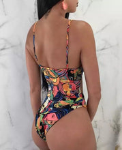 Great- 1 piece multi color Monokini swimsuit