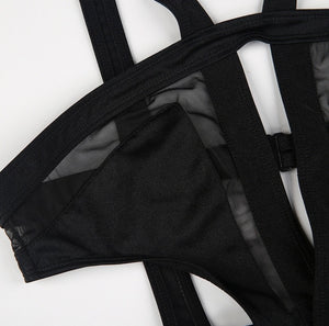 Ride- sexy black Revealing bodysuit