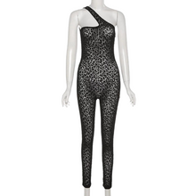 Check em - Cheetah print mesh jumpsuit