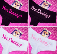 Yes Daddy Panties - Sexy Women Yes Daddy Print Naughty Panties