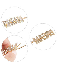 Love,Hope,Dream bling hair clip pins