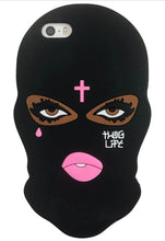 Thug Life - Goon Thug Life Big Eyes Woman Face 3D Cute Cartoon Masked Tear drop iPhone case