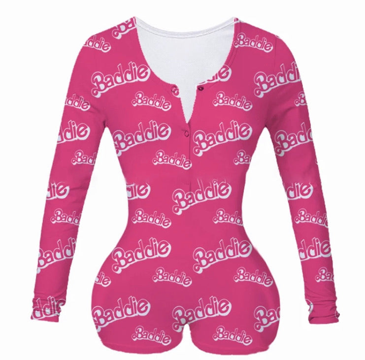 Baddie - long Sleeve romper pajamas