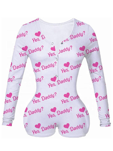 Yes Daddy- romper 1 piece short pajamas