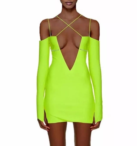 Never enough - sexy neon mini dress