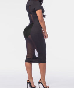 Come see me- black see through dress