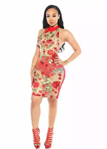Valentine - sexy floral dress