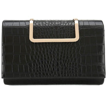 Charming - black crocodile print handbags