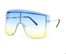 Rise & Shine - Blue oversize sunglasses
